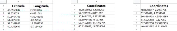 1 coordinates