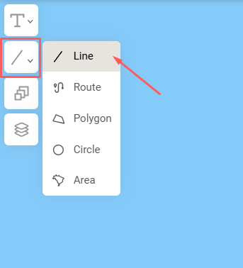 Add line in Mapcreator next