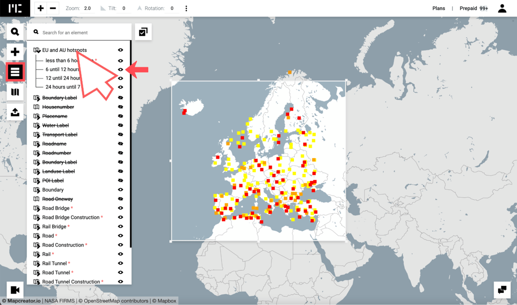 What are live data layers and where can they be found?