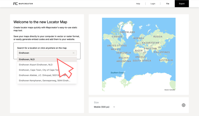 Locator Map Step 1