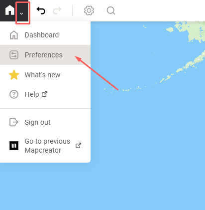 Mapcreator next navigate to prefferences