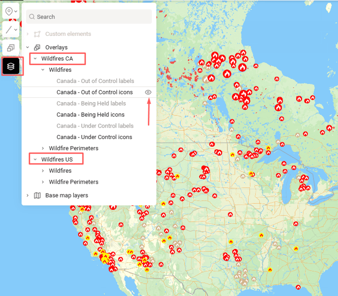 Mapcreator next wildfire