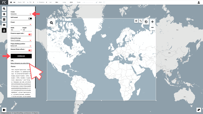 Searching in interactive maps_download and preview step 3