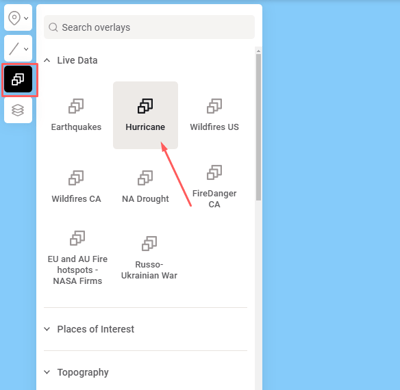 Where to find data overlays mapcreator next