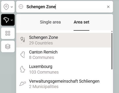 area sets