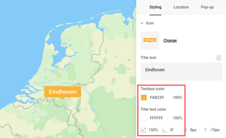 color and size change