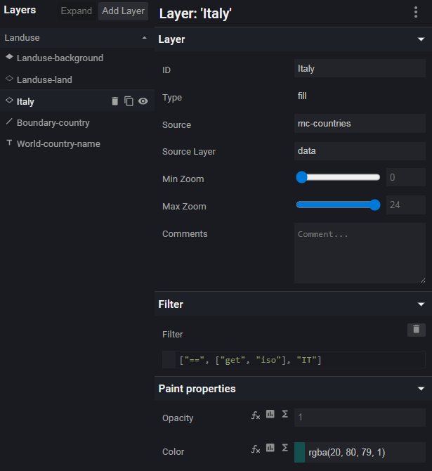 edit layer mc-countries