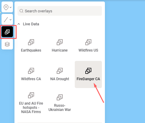 fire danger in mapcreator next