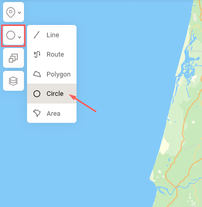 radius circle mapcreator next